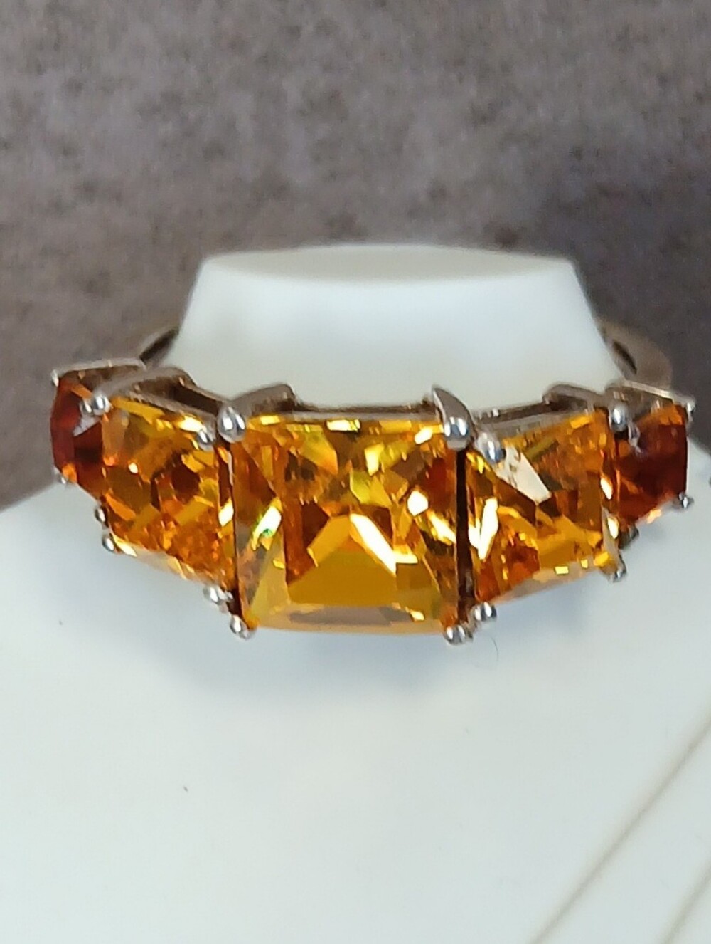 Genuine CITRINE ring In 925 Sterling Silver!